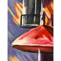  Obraz olejny ręcznie malowany 50x70cm Kolorowe kawiarnie w Paryżu