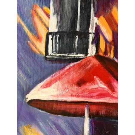  Obraz olejny ręcznie malowany 50x70cm Kolorowe kawiarnie w Paryżu