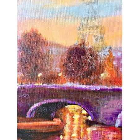  Obraz olejny ręcznie malowany Paryż 60x90cm