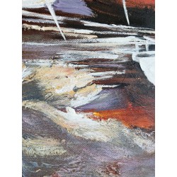  Obraz olejny ręcznie malowany 80x120cm Jacht