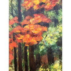  Obraz olejny ręcznie malowany 50x70cm Krajobraz lasu