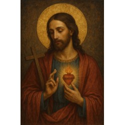  Obraz na płótnie 40x60 cm Jezus Chrystus Miłosiernego serca