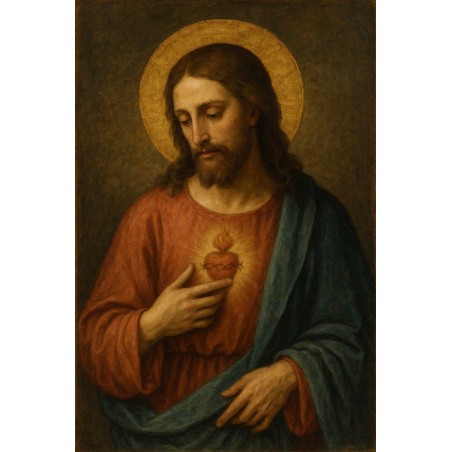  Obraz na płótnie 40x60 cm Jezus Chrystus Miłosiernego serca