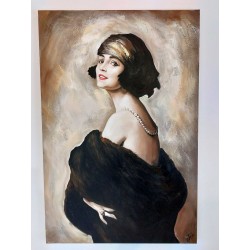  Obraz malowany Tadeusz Styka Pola Negri 50x70cm
