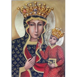  Obraz Matki Boskiej Częstochowskiej 50x70 cm malowany PREMIUM