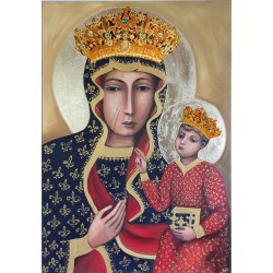  Obraz Matki Boskiej Częstochowskiej 50x70 cm malowany PREMIUM