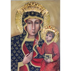  Obraz Matki Boskiej Częstochowskiej 50x70 cm malowany PREMIUM