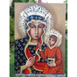  Obraz Matki Boskiej Częstochowskiej 50x70 cm malowany PREMIUM