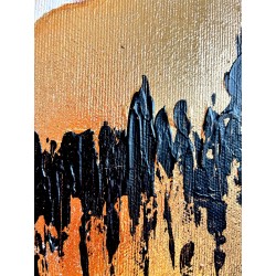  Obraz ręcznie malowany 90x90cm Złota Dama we śnie