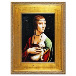  Obraz olejny ręcznie malowany 92x122cm Leonardo da Vinci kopia