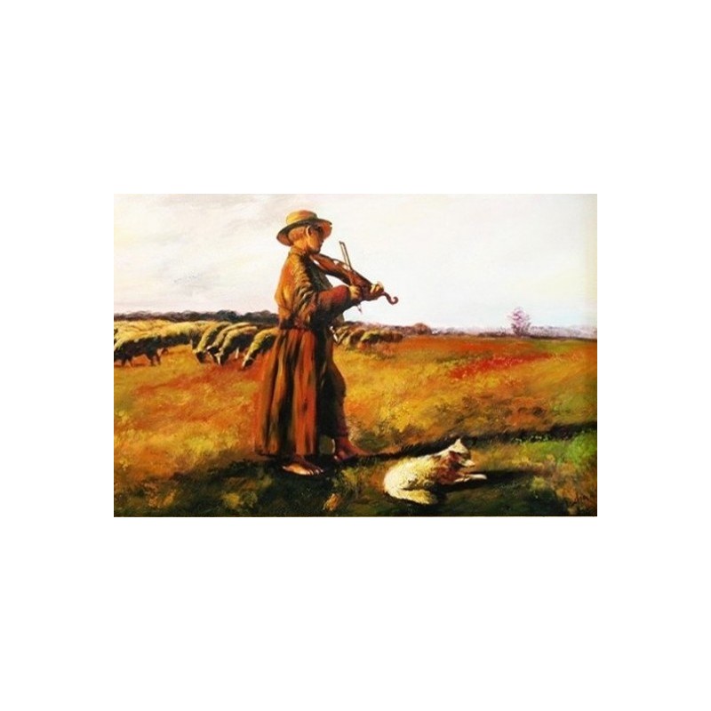  Obraz ręcznie malowany na płótnie 80x120cm Józef Chełmoński Owczarek