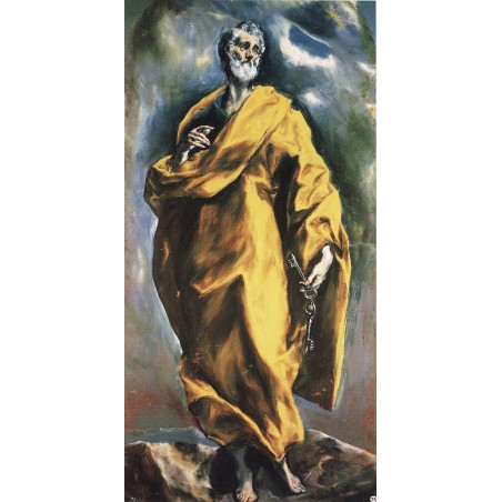  Obraz ręcznie malowany na płótnie 60x130cm El Greco Święty Piotr