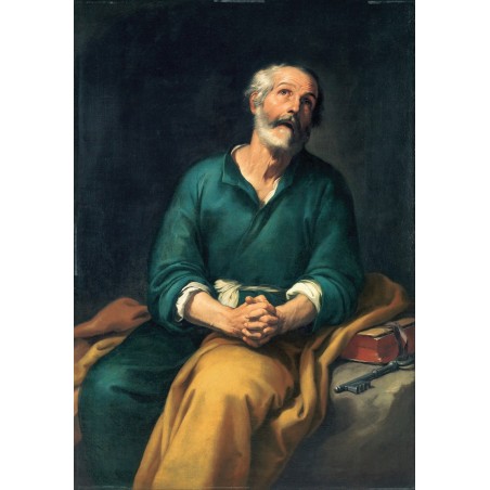  Obraz ręcznie malowany na płótnie 80x120cm Bartolomé Estebán Murillo Święty Piotr