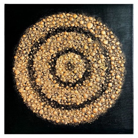  Obraz ręcznie malowany 90x90cm Złoty wir