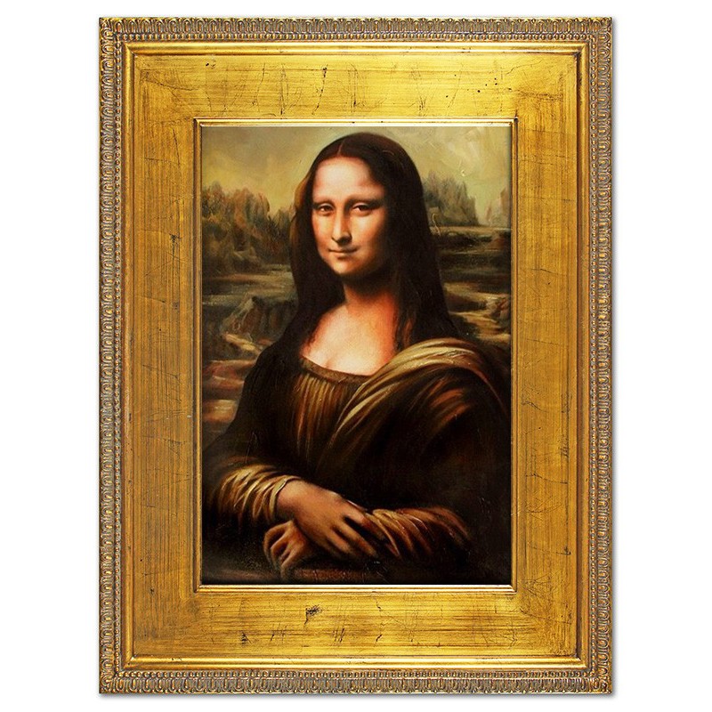 Obraz olejny ręcznie malowany na płótnie 92x122cm Leonardo da Vinci Mona Lisa kopia