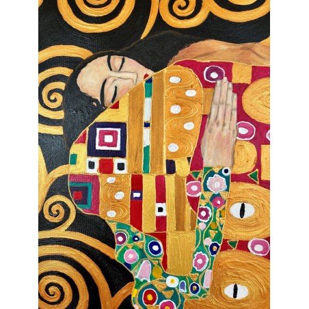  Obraz ręcznie malowany Gustav Klimt Drzewo życia 130x100cmx3 Tryptyk