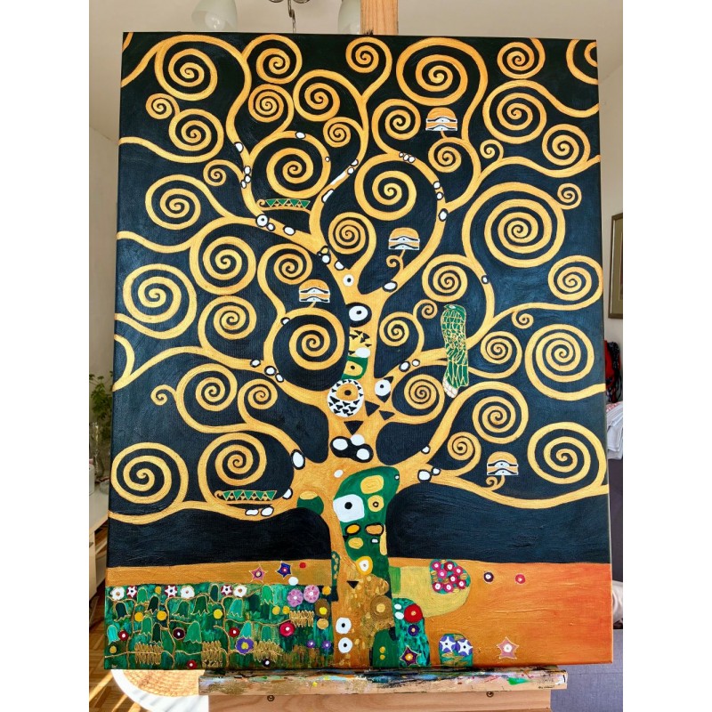  Obraz ręcznie malowany Gustav Klimt Drzewo życia