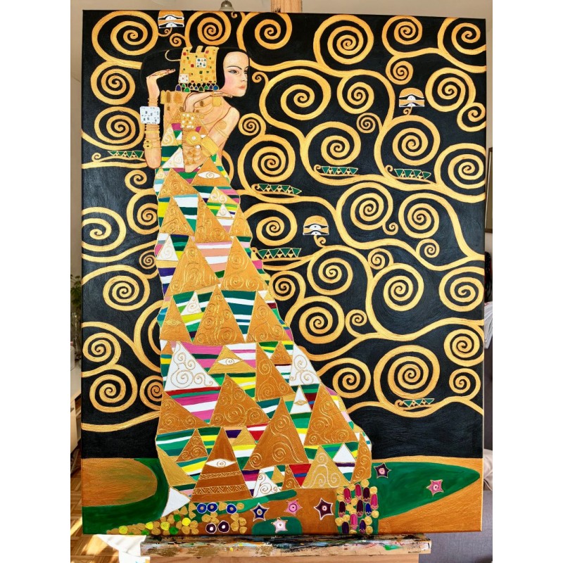 Obraz ręcznie malowany Gustav Klimt Drzewo życia