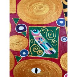  Obraz ręcznie malowany Gustav Klimt Drzewo życia Spełnienie