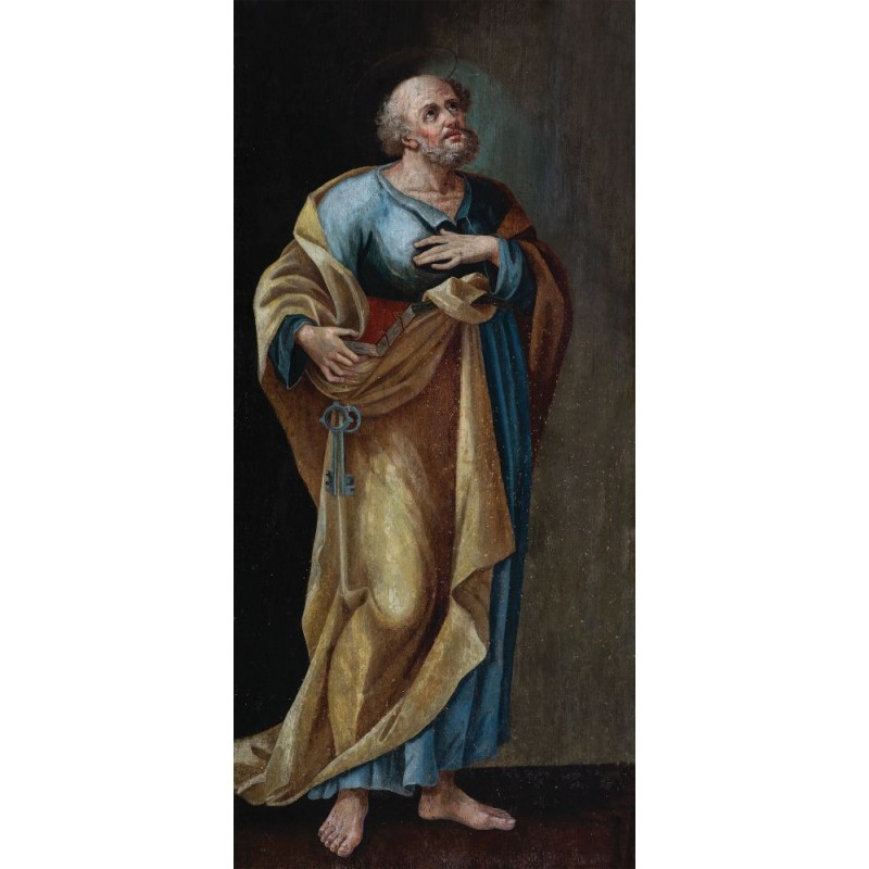  Obraz ręcznie malowany na płótnie 60x130cm Święty Piotr