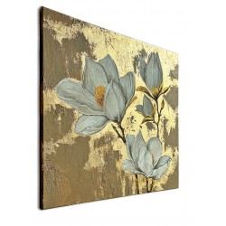  Obraz ręcznie malowany 50x50cm Złote Magnolie