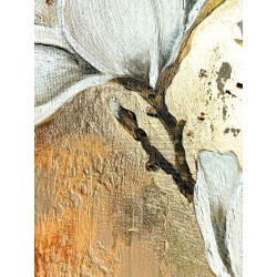  Obraz ręcznie malowany 50x50cm Złote Magnolie