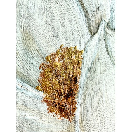 Obraz ręcznie malowany 50x50cm Złote Magnolie