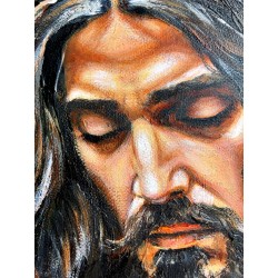  Obraz ręcznie malowany 40x50 cm Jezus Chrystus w koronie cierniowej