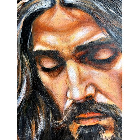  Obraz ręcznie malowany 40x50 cm Jezus Chrystus w koronie cierniowej