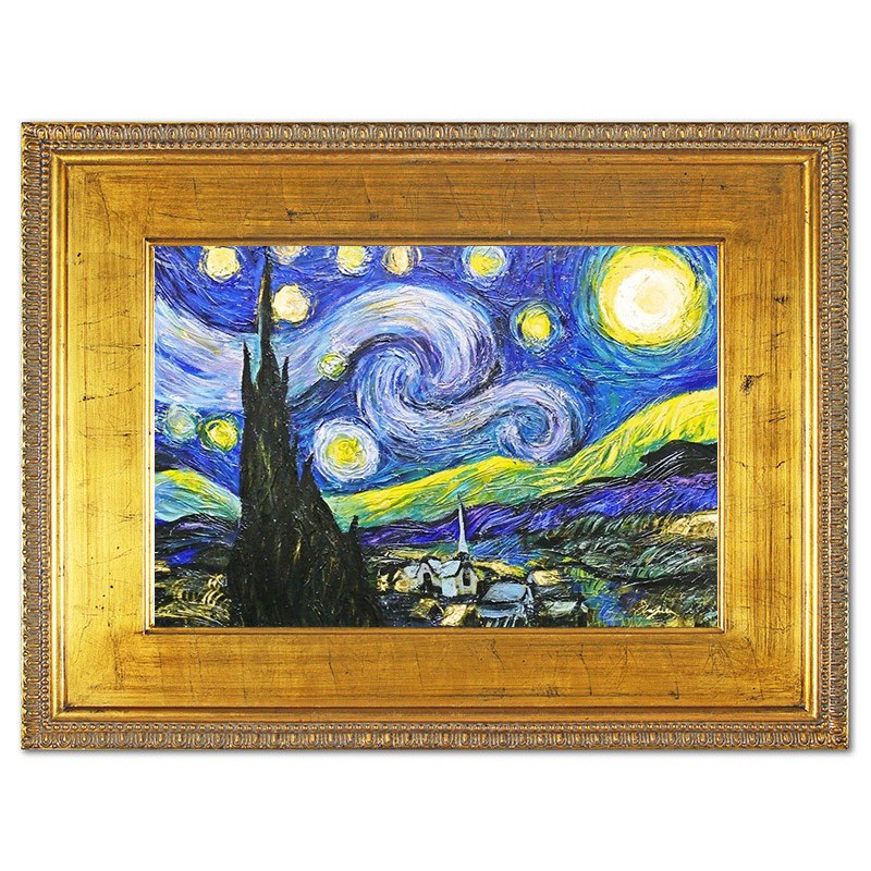 Obraz olejny ręcznie malowany Vincent van Gogh Gwiaździsta noc kopia 92x122cm