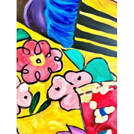  Obraz ręcznie malowany Gustav Klimt Dama z wachlarzem 60x90cm