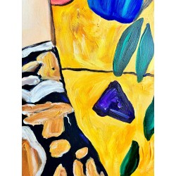  Obraz ręcznie malowany Gustav Klimt Dama z wachlarzem 60x90cm
