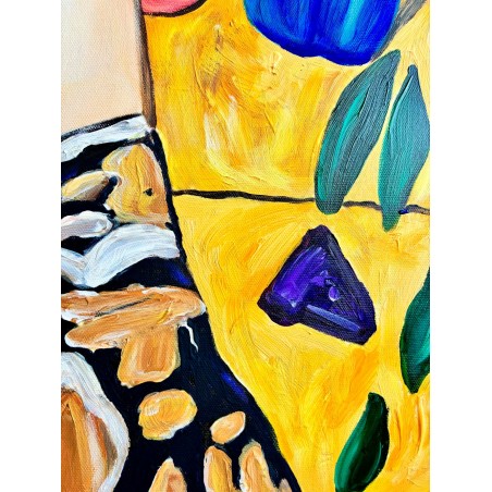  Obraz ręcznie malowany Gustav Klimt Dama z wachlarzem 60x90cm