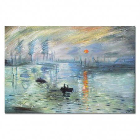  Obraz olejny ręcznie malowany Claude Monet Wschód słońca kopia 60x90cm