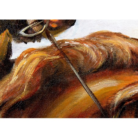  Obraz olejny ręcznie malowany Juliusz Kossak Polowanie par force z ogarami 80x120cm