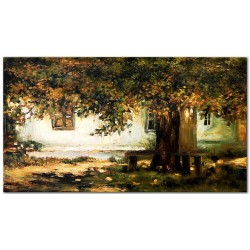  Obraz Jana Stanisławskiego Pejzaż wiejski 90x160cm ręcznie malowany