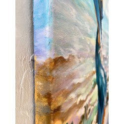  Obraz ręcznie malowany 50x70cm Kąpiel w morzu