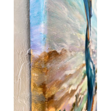  Obraz ręcznie malowany 50x70cm Kąpiel w morzu