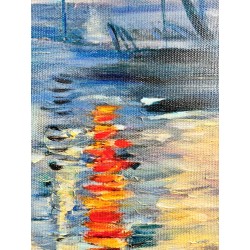 Obraz ręcznie malowany Claude Monet Wschód słońca 50x70cm