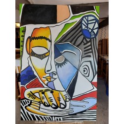  Obraz Pablo Picasso Głowa czytającej kobiety malowany 50x70cm