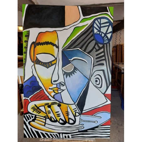  Obraz Pablo Picasso Głowa czytającej kobiety malowany 50x70cm