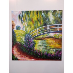  Obraz ręcznie malowany Claude Monet Japoński Mostek