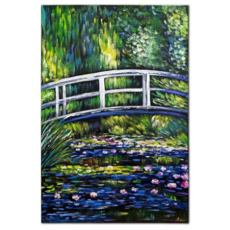  Obraz olejny ręcznie malowany Japoński mostek II kopia 60x90cm