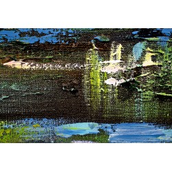 Obraz olejny ręcznie malowany Japoński mostek II 60x90cm