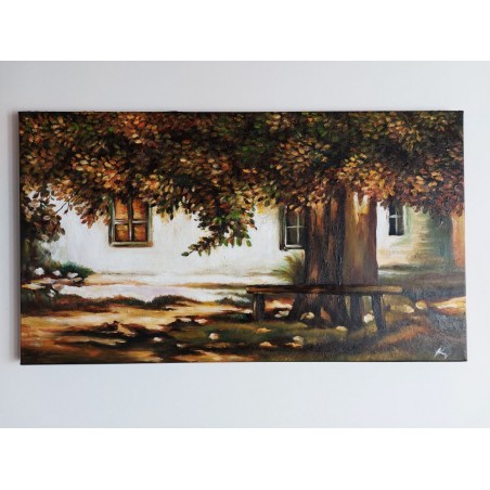  Obraz Jana Stanisławskiego Pejzaż wiejski 90x160cm ręcznie malowany
