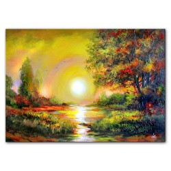  Obraz olejny ręcznie malowany Pejzaż 60x90cm