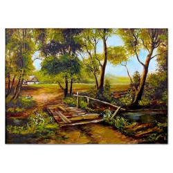 Obraz olejny ręcznie malowany 60x90cm Krajobraz