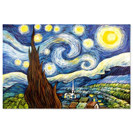 Obraz malowany Vincenta van Gogha Gwiaździsta noc 80x120cm