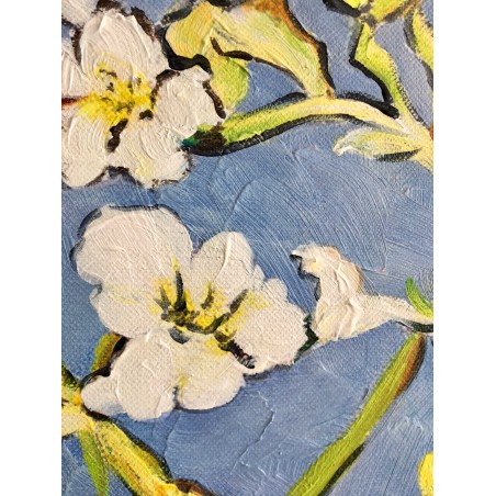  Obraz ręcznie malowany 90x90 cm Vincent van Gogh Kwitnący migdałowiec
