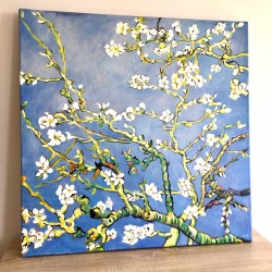  Obraz ręcznie malowany 90x90 cm Vincent van Gogh Kwitnący migdałowiec